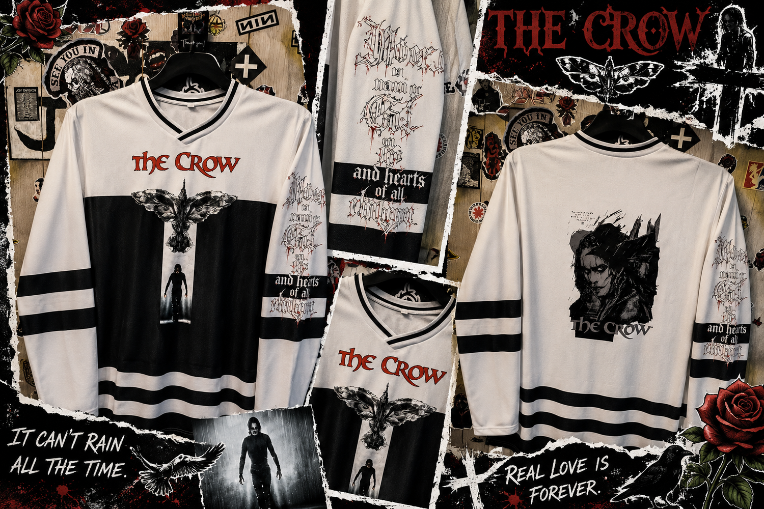 The Crow hockey-style top by Wasted Youth