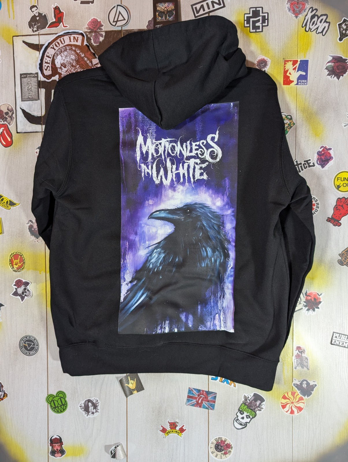 Motionless in white hoodie