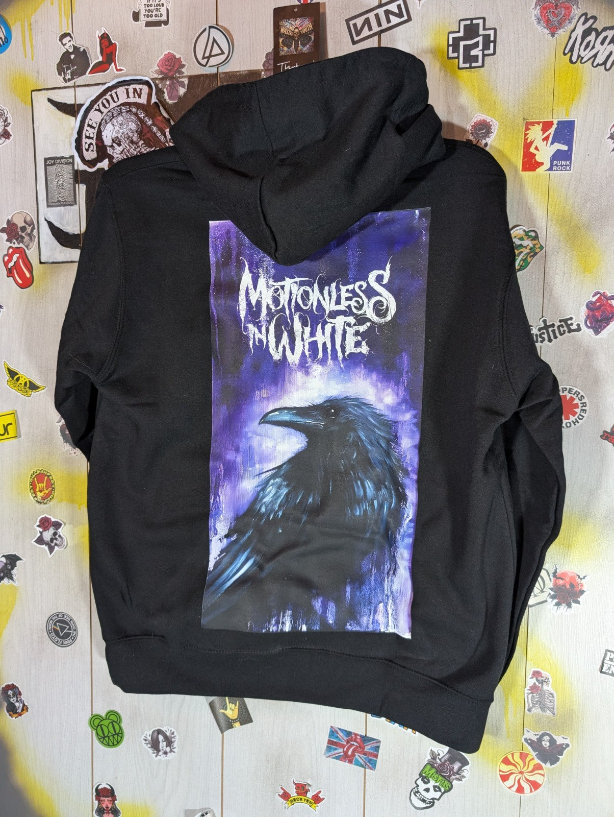 Motionless in white hoodie